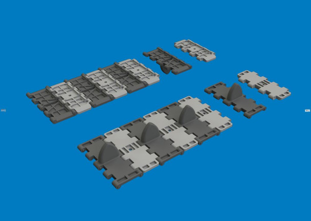 EDU635063 1:35 Eduard Brassin T-34 V Pattern Workable Track Set (TAM kit)