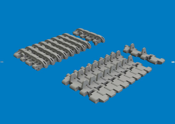 EDU635066 1:35 Eduard Brassin Tiger I Early Workable Track Set (TAM kit)