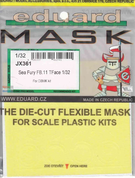 EDUJX361 1:32 Eduard Mask - Sea Fury FB.11 TFACE (DBM kit)