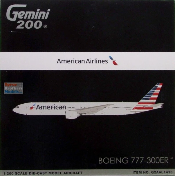 GEMG21415 1:200 Gemini Jets American Airlines B777-300ER Reg #N722AN (pre-painted/pre-built)