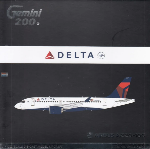 GEMG21420 1:200 Gemini Jets Delta Airlines Airbus A220-100 Reg #N111NG (pre-painted/pre-built)