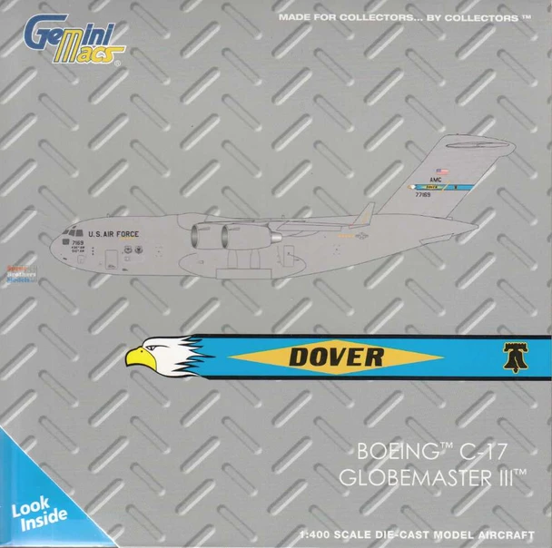 GEMGM164 1:400 Gemini Jets C-17 Globemaster III #07-7169 Dover AFB (pre-painted/pre-built)