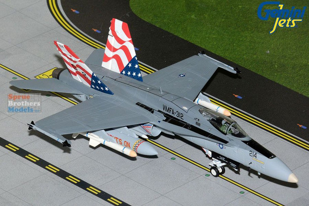 GEMGA10005 1:72 Gemini Aces US Marines F-18C Hornet #165214 VMFA-312 (pre-finished)