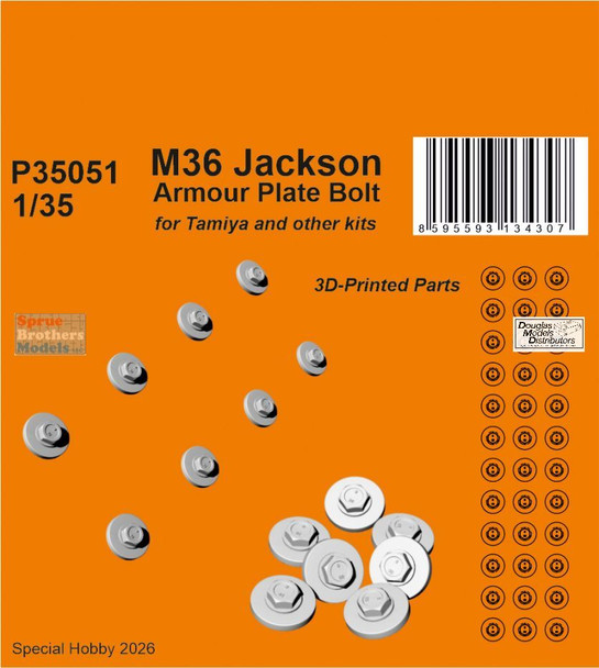 SPHP35051P 1:35 Special Hobby M36 Jackson Armour Plate Bolts (TAM kit)