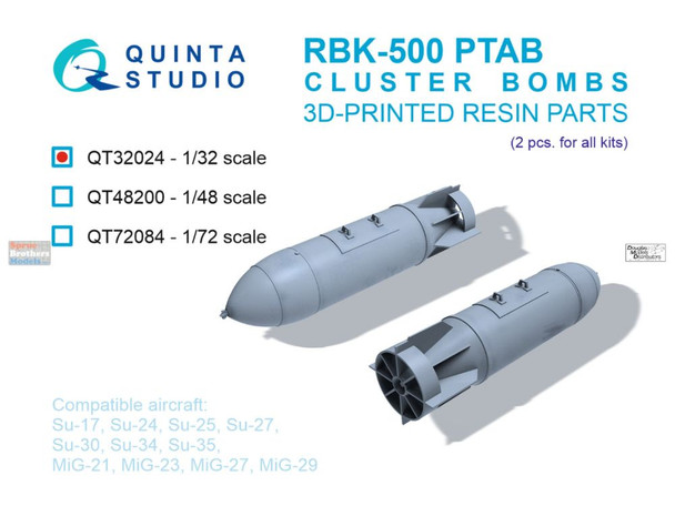 QTSQT32024 1:32 Quinta Studio RBK-500 PTAB Cluster Bomb Set