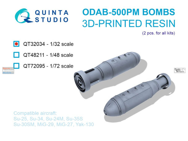 QTSQT32034 1:32 Quinta Studio ODAB-500M Bomb Set