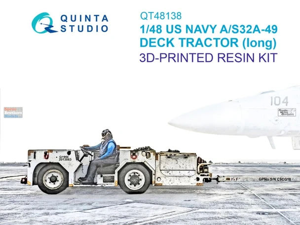 QTSQT48138 1:48 Quinta Studio US Navy A/S32A-49 Deck Tractor (long)