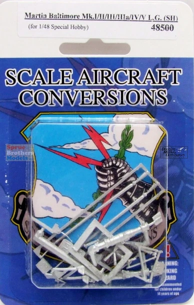 SAC48500 1:48 Scale Aircraft Conversions - Balitmore Mk.I/II/III/IIIa/IV/V Landing Gear (SPH kit)