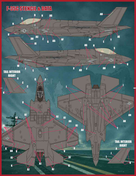 FUR48105 1:48 Furball Aero Design F-18E F-18F Super Hornet EA-18G Growler F-35C Lightning II 'Team Shogun CVW-9 at War: Operation Epic Fury'