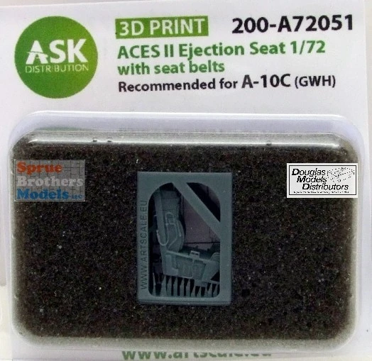 ASKA72051 1:72 ASK/Art Scale Aces II Ejection Seat with Seatbelts [for A-10C Thunderbolt II] (GWH kit)