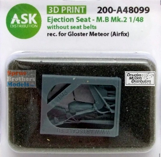 ASKA48099 1:48 ASK/Art Scale MB Mk.2 Ejection Seat Set without Seatbelts for Gloster Meteor (AFX kit)