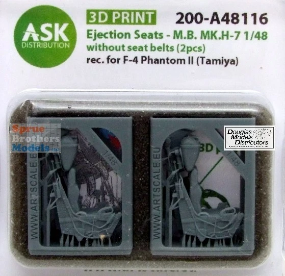 ASKA48116 1:48 ASK/Art Scale MB Mk.H7 Ejection Seat Set without Seatbelts for F-4 Phantom II (TAM kit)