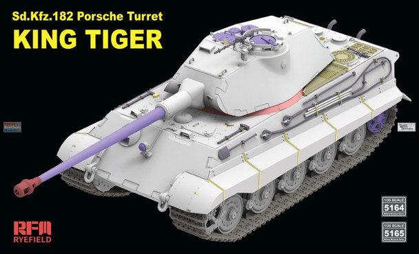 RFMRM5164 1:35 Rye Field Model Sd.Kfz.182 King Tiger Porsche with 2-ton Makeshift Crane