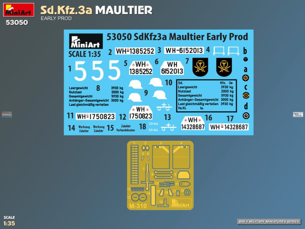 MIA53050 1:35 Miniart Sd.Kfz.3a Maultier Early Prod