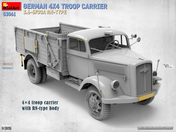 MIA53061 1:35 Miniart German 4x4 Troop Carrier 3.6-6700A RN-Type