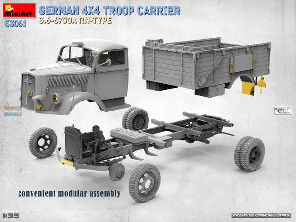 MIA53061 1:35 Miniart German 4x4 Troop Carrier 3.6-6700A RN-Type