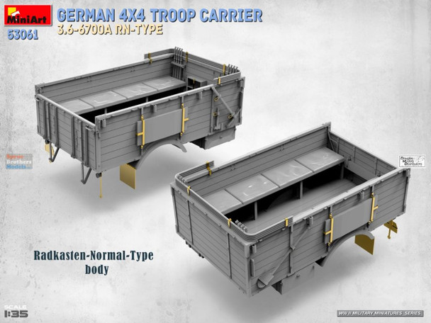 MIA53061 1:35 Miniart German 4x4 Troop Carrier 3.6-6700A RN-Type