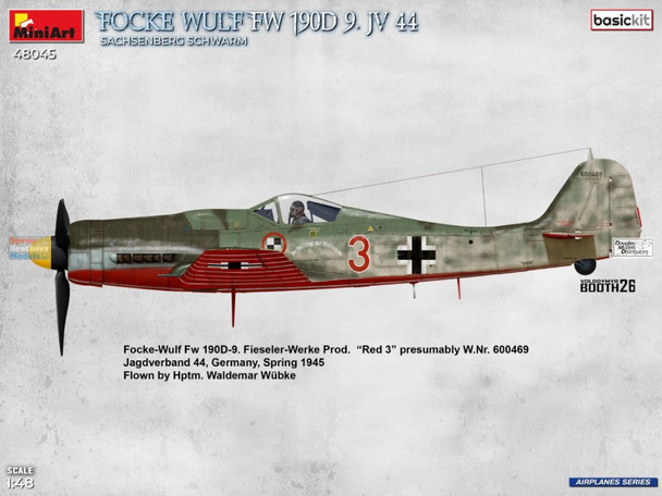 MIA48045 1:48 Miniart Fw190D-9 JV44 Sachsenberg Schwarm [Basic Kit]