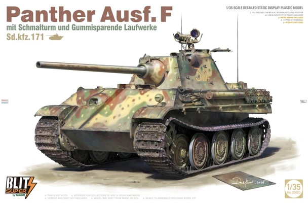 TAK35003 1:35 SuperBlitz by Takom - Panther Ausf.F mit Schmalturm und Gummisparende Laufwerke