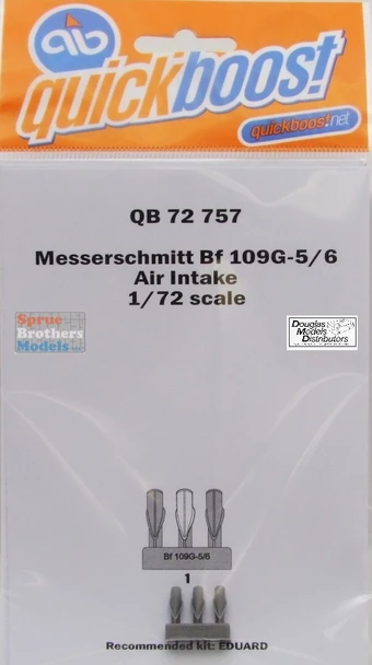 QBT72757 1:72 Quickboost Bf109G-5 Bf109G-6 Air Intake (EDU kit)