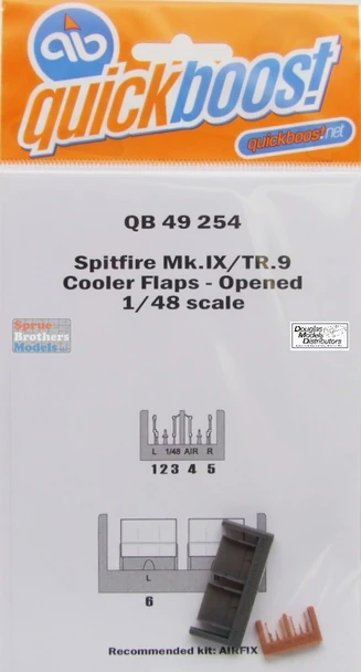 QBT49254 1:48 Quickboost Spitfire Mk.IX/TR.9 Cooler Flaps Opened (AFX kit)