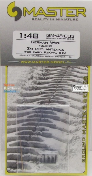 MASGM48003 1:48 Master Model - German WW2 Folding 2m Rod Antenna (for Early Panzer II-IV)