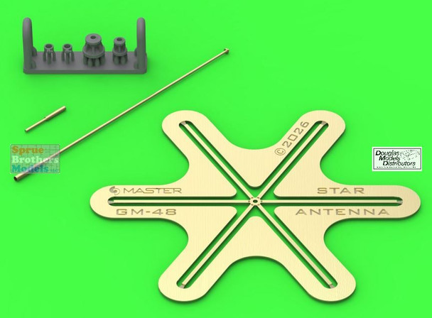 MASGM48006 1:48 Master Model - German WW2 1.8m Star Antenna (for Command Tanks)