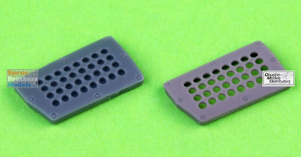 MASAM32145 1:32 Master Model P-51 Mustang Carburator Air Filter Cover Standard Holed Type (EDU kit)