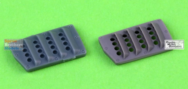 MASAM32146 1:32 Master Model P-51 Mustang Carburator Air Filter Cover RAF Louvered Type Ver A (EDU kit)