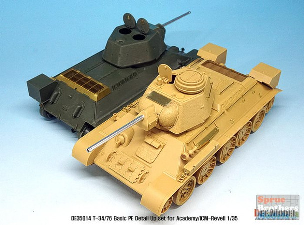 DEFDE35014 1:35 DEF Model T-34/76 Basic PE Detail Up Set (ACA/ICM/REV kit)