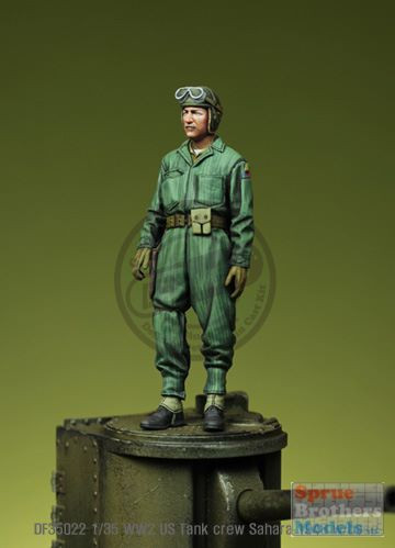 DEFDF35022 1:35 DEF Model Figures - WW2 US Tank Crew Sahara 1943