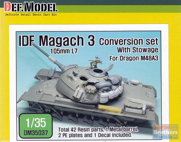 DEFDM35037 1:35 DEF Model IDF Magach 3 Conversion Set with Stowage (DRA kit)