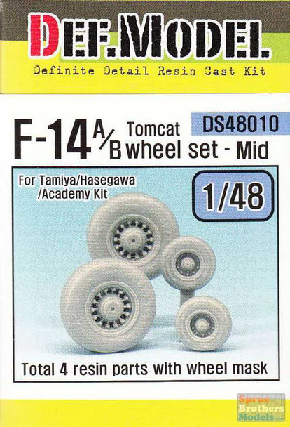 DEFDS48010 1:48 DEF Model F-14A F-14B Tomcat Wheel Set-Mid (TAM/HAS/ACA kit)