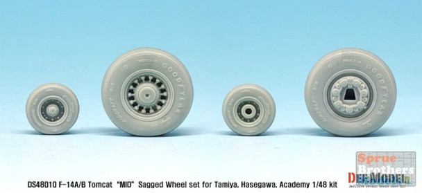 DEFDS48010 1:48 DEF Model F-14A F-14B Tomcat Wheel Set-Mid (TAM/HAS/ACA kit)