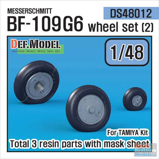 DEFDS48012 1:48 DEF Model Bf 109G-6 Wheel Set #2 (TAM kit)