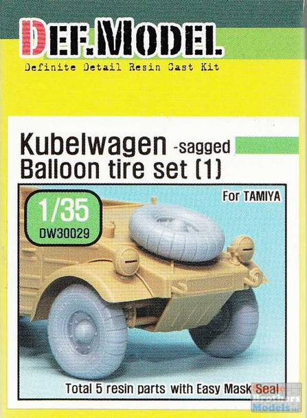 DEFDW30029 1:35 DEF Model Kubelwagen Balloon Sagged Wheel Set #1 (TAM kit)