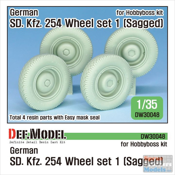 DEFDW30048 1:35 DEF Model Sd.Kfz.254 Sagged Wheel Set #1 (HBS kit)
