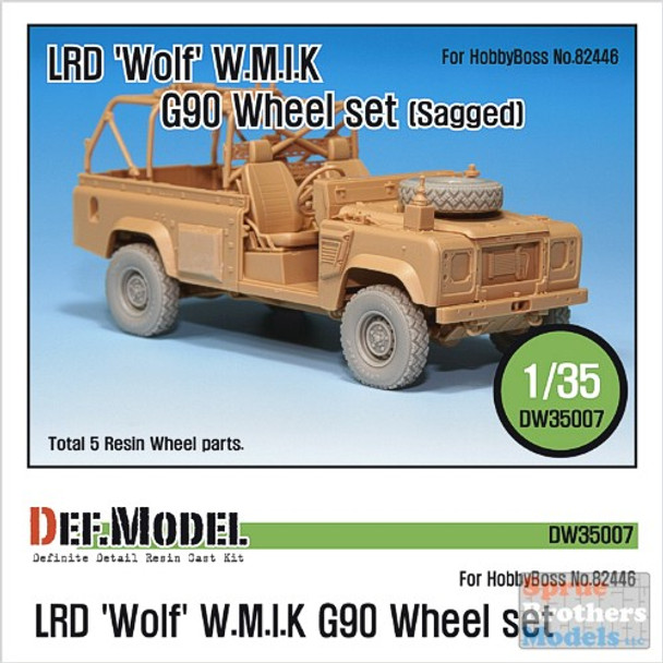 DEFDW35007 1:35 DEF Model LRD Wolf 'W.M.I.K' G90 Sagged Wheel Set (HBS kit) #DW35007