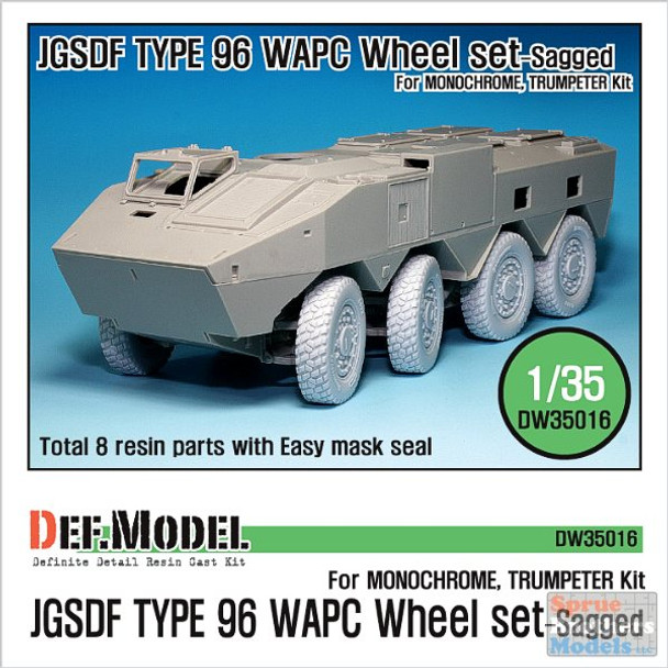 DEFDW35016 1:35 DEF Model JGSDF Type 96 WAPC Sagged Wheel Set (TRP kit) #DW35016