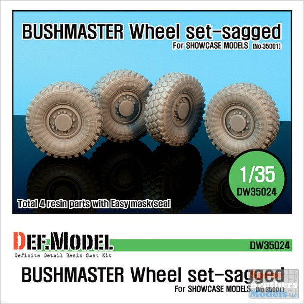 DEFDW35024 1:35 DEF Model Bushmaster Sagged Wheel Set (SHC kit) #DW35024