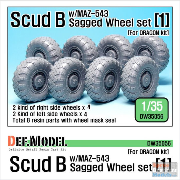 DEFDW35056 1:35 DEF Model Scud B with MAZ-543 Sagged Wheel Set #1 (DRA kit)