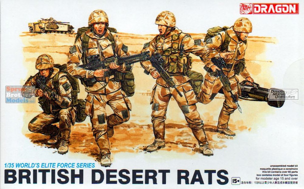 DML3013 1:35 Dragon British Desert Rats Figure Set