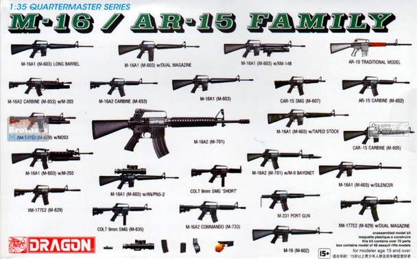 DML3801 1:35 Dragon M-16 / AR-15 Family Weapons Set