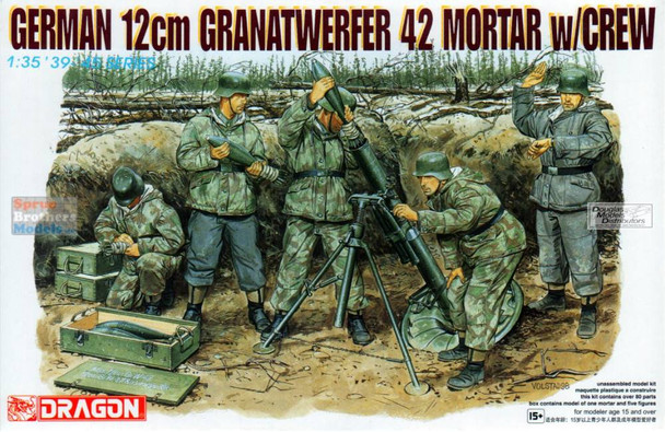 DML6090 1:35 Dragon German 12cm Granatwerfer 42 Mortar with Crew