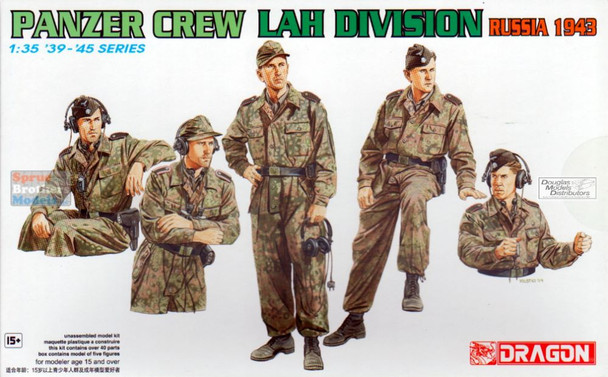 DML6214 1:35 Dragon Panzer Crew LAH Division Russia 1943 Figure Set