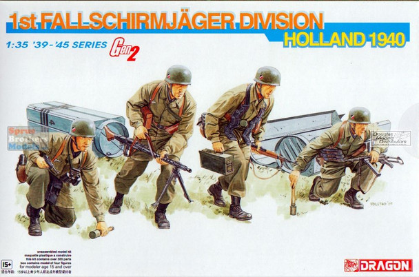 DML6276 1:35 Dragon 1st Fallschirmjager Division, Holland 1940 (4 figure set) - Gen 2 Series