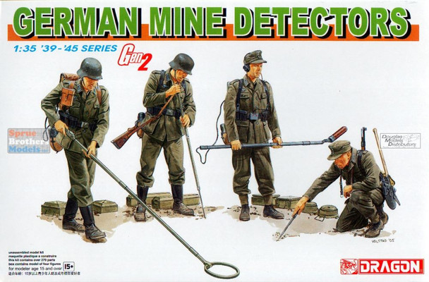 DML6280 1:35 Dragon German Mine Detector Team (4 figure set)- GEN 2 Series