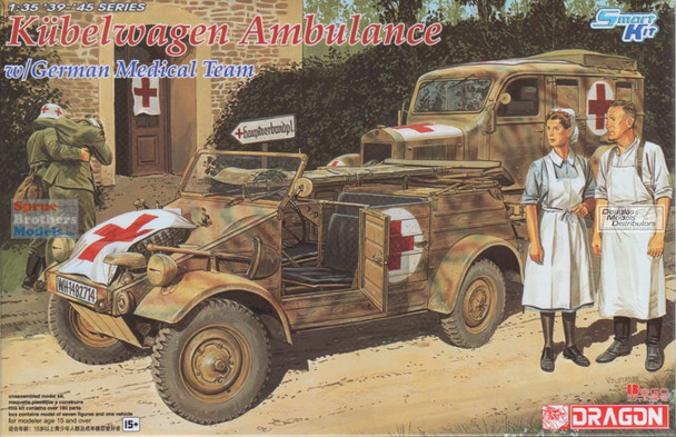 DML6336 1:35 Dragon Kubelwagen Ambulance with German Medical Team