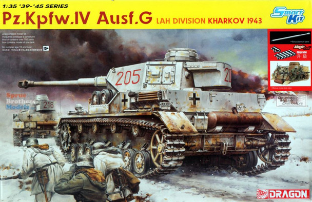 DML6363 1:35 Dragon Panzer Pz.Kpfw.IV Ausf G LAH Division, Kharkov 1943 ~ Smart Kit