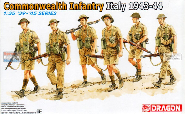 DML6380 1:35 Dragon Commonwealth Infantry, Italy 1943 (6 Figures Set)
